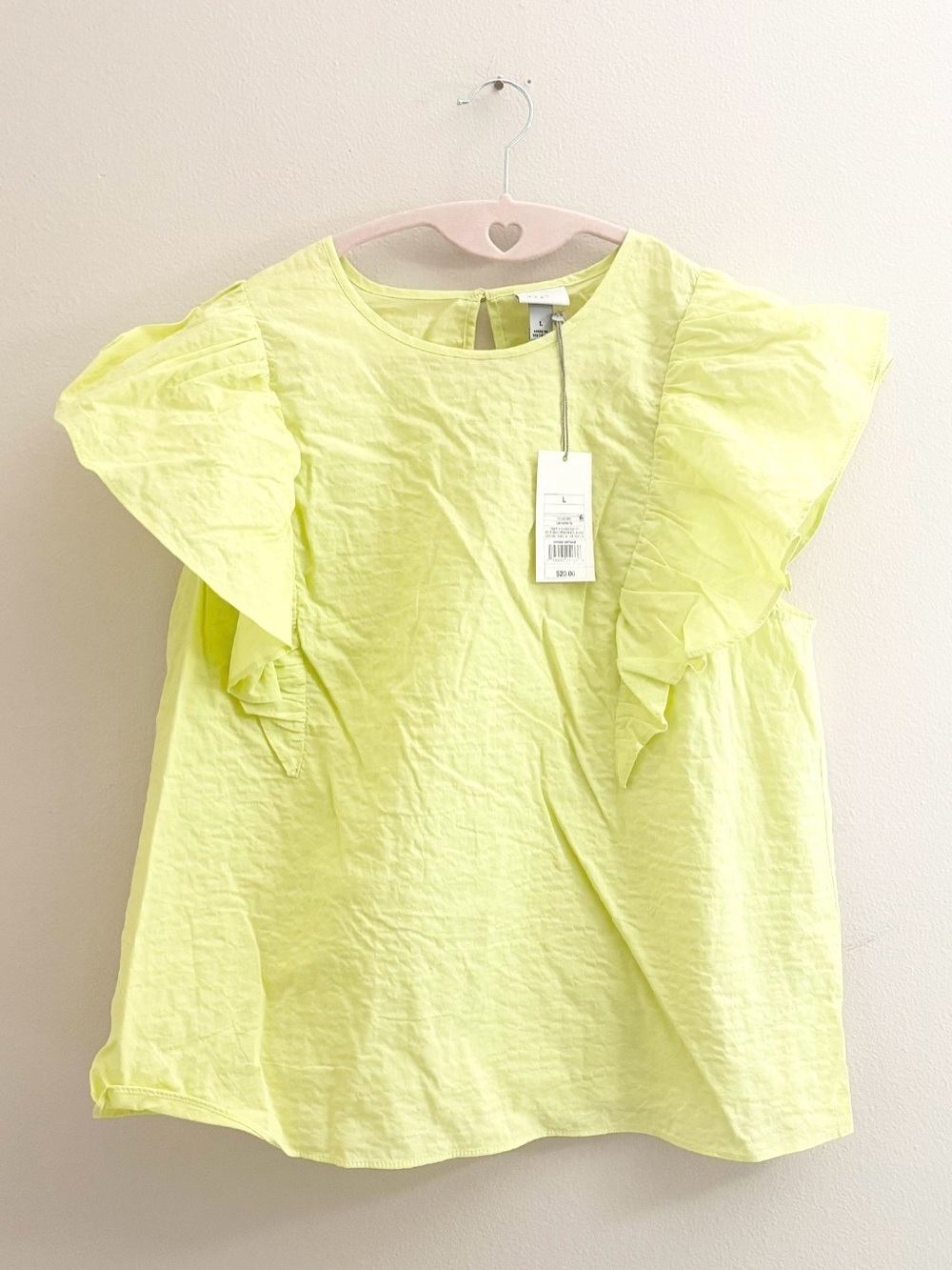 5/$15 🩷 MUST BUNDLE NWT a new day Yellow Ruffle Sleeve Blouse